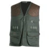Gilet De Chasse Vert Foncé Broderie Sanglier -Chasse Équipement Magasin Ceinture bleu marine Velcro Ares