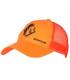 Casquette Chasse Maille Enfant Orange Somlys