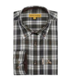 Chemise Chasse Brinon Kaki / Gris Ligne Verney-Carron