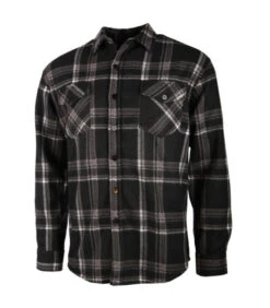 Chemise Polaire Carreaux Noire Somlys