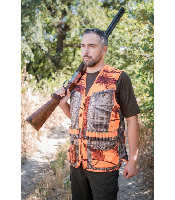 Gilet Chasse Camo Orange-forest Somlys 5 Gilet Chasse Camo Orange-forest Somlys – Image 3