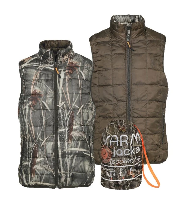 Gilet Chasse Percussion Warm Reversible Marron / Ghost We 4 Gilet Chasse Percussion Warm Reversible Marron / Ghost We – Image 2