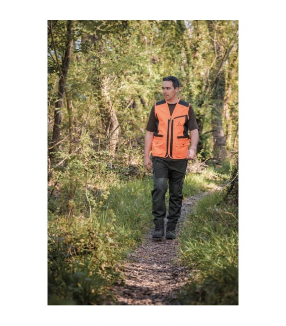 Gilet Chasse Orange Enfant Somlys 6 Gilet Chasse Orange Enfant Somlys – Image 4