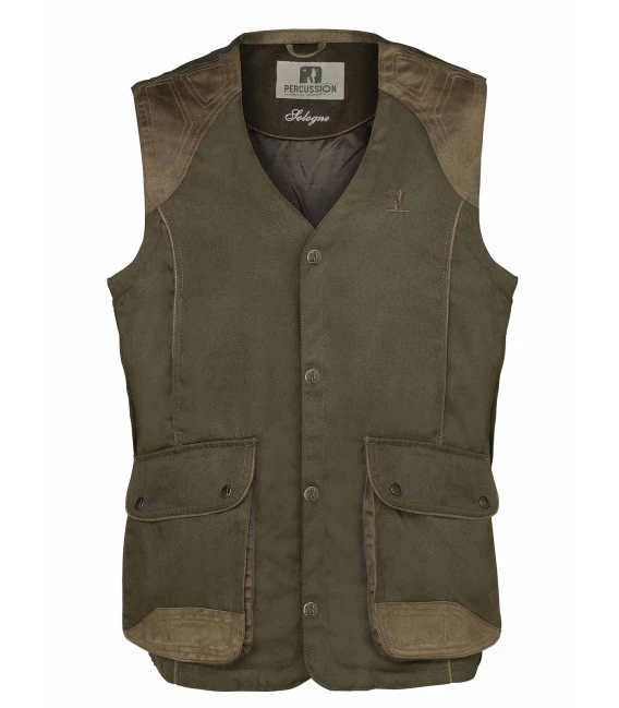 Gilet Chasse Percussion Sologne Kaki 3 Gilet Chasse Percussion Sologne Kaki