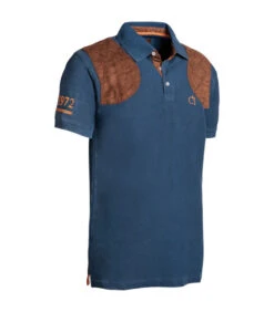 Polo Chasse Hubert Club Interchasse Bleu