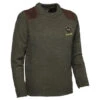 Pull Brode Col Rond Enfant Kaki - Sanglier -Chasse Équipement Magasin pull brode col rond enfant kaki sanglier