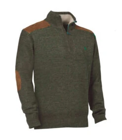 Pull Chasse Fox Zippe Kaki Kaki Ligne Verney-Carron