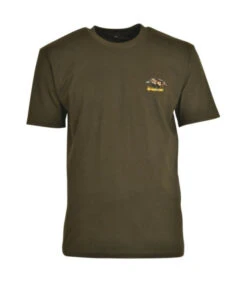 T-Shirt Brode Chasse Kaki - Sanglier