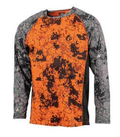 T-shirt Chasse ML Stretch Digital Orange Somlys