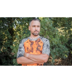 T-shirt Chasse Stretch Digital Orange Somlys -Chasse Équipement Magasin t shirt stretch digital orange 1