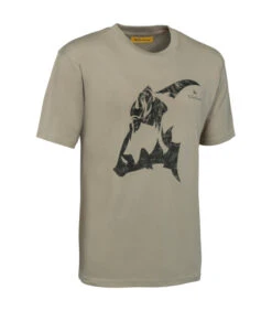 Tee-shirt Chasse Beige Imprimé Sanglier Beige Ligne Verney-Carron