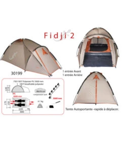 Tente Dome Autoportante Freetime Fidji2 2 Places -Chasse Équipement Magasin tente dome autoportante fidji2 2 places 3