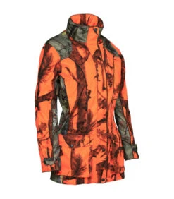 Veste Chasse Femme Percussion Brocard Ghostcamo Blaze And Black Orange