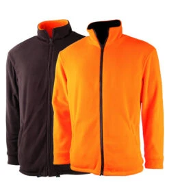 Veste Chasse Polaire Reversible Orange-vert Enfant