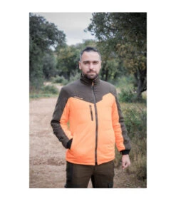 Veste Chasse Reversible Vert-orange Thermo-hunt -Chasse Équipement Magasin veste reversible vert orange thermo hunt 3