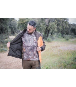 Veste Chasse Reversible Vert-orange Thermo-hunt -Chasse Équipement Magasin veste reversible vert orange thermo hunt 4